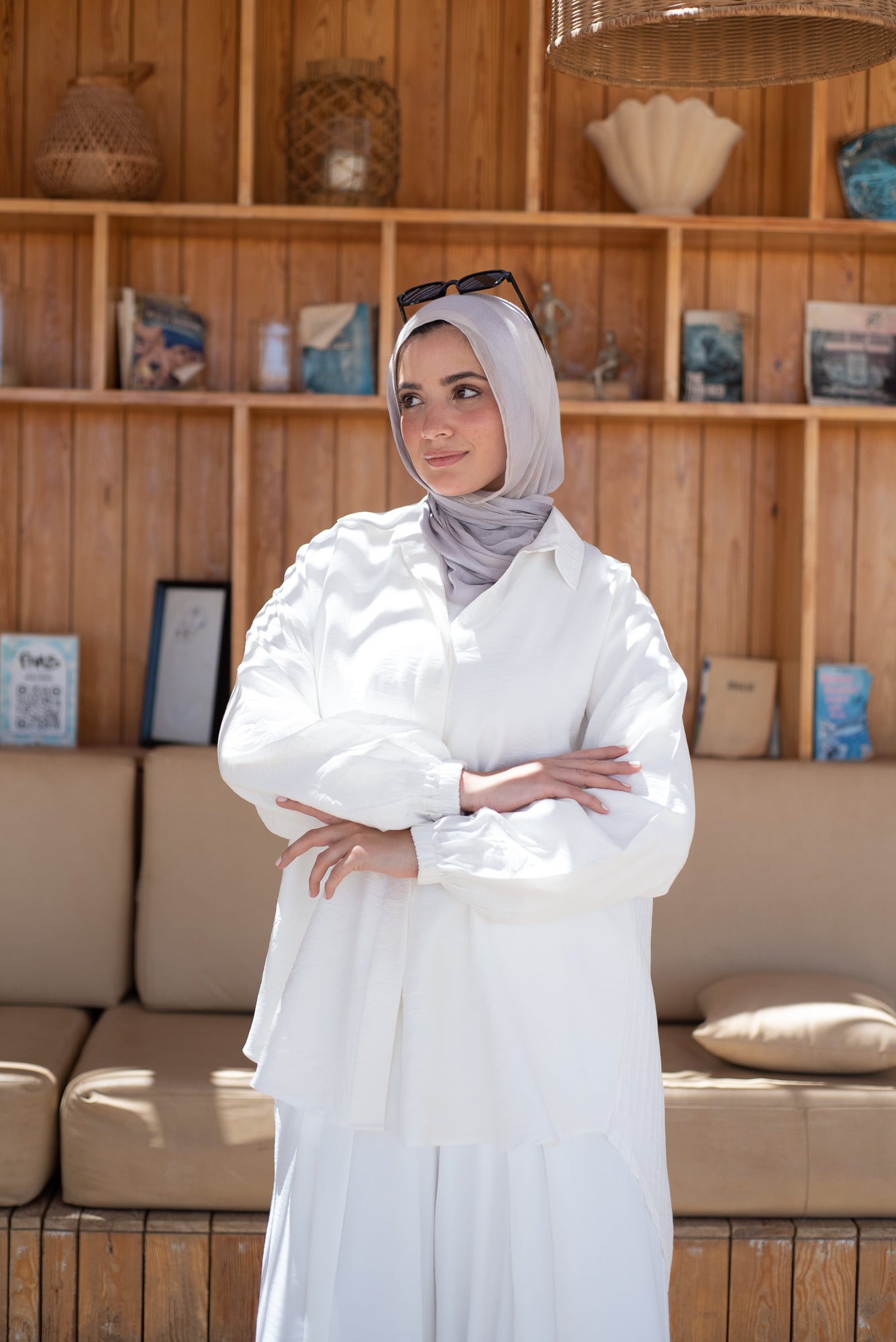 Perfect Pleats Linen Shirt - White