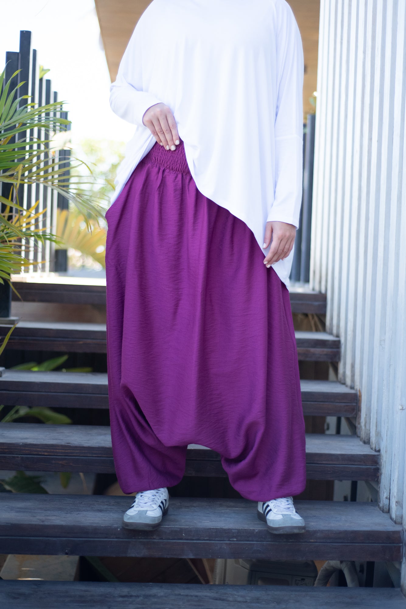 Harem Pants - Burgundy Pink