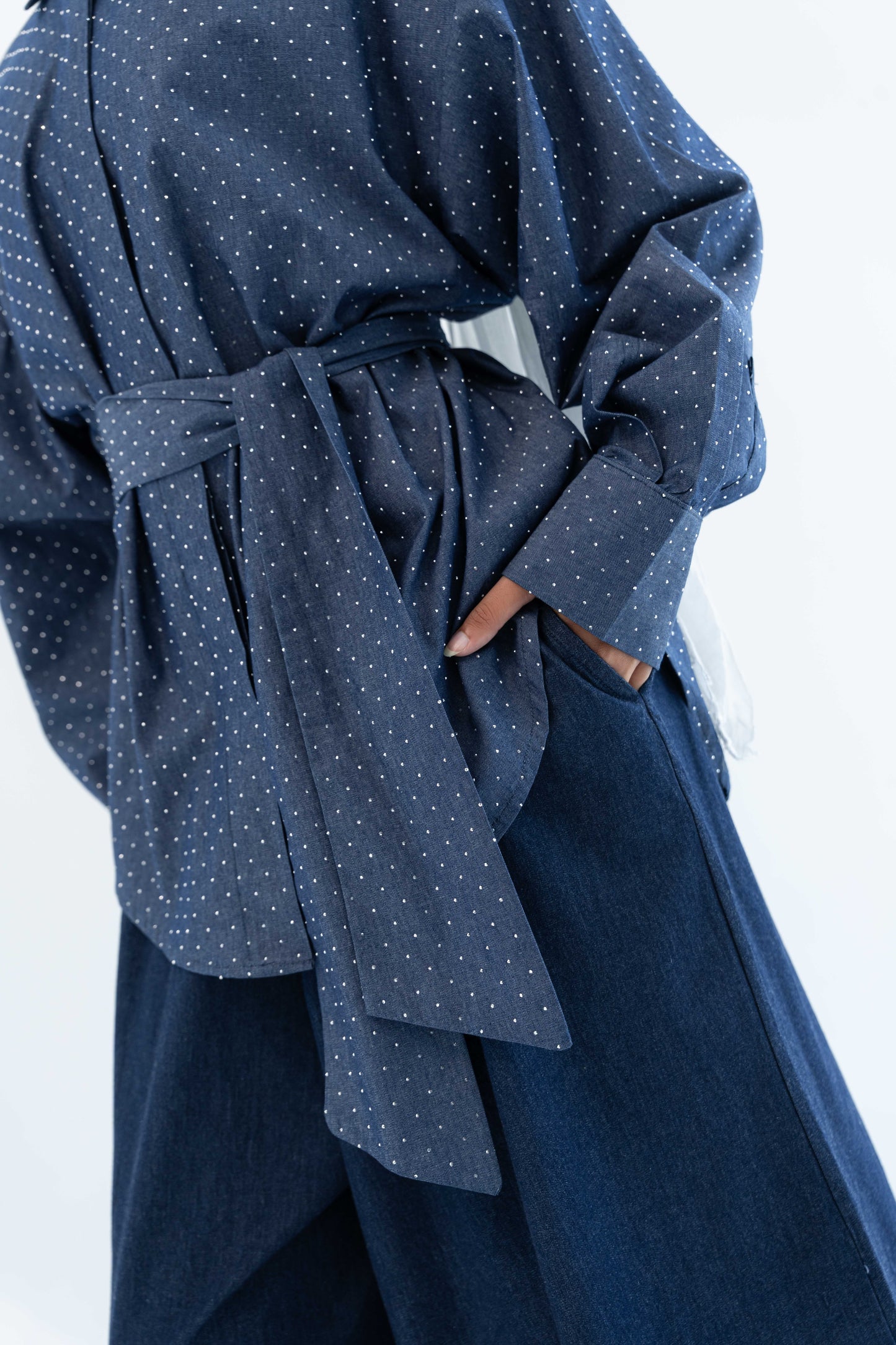 Glimmer Denim Shirt - Dark Blue