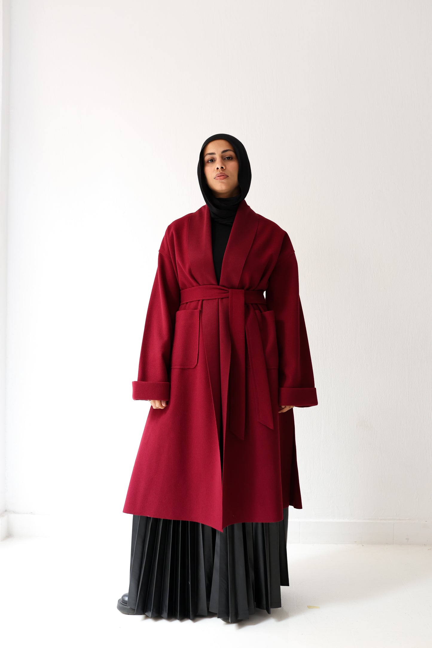 Humble Halo Coat - burgundy