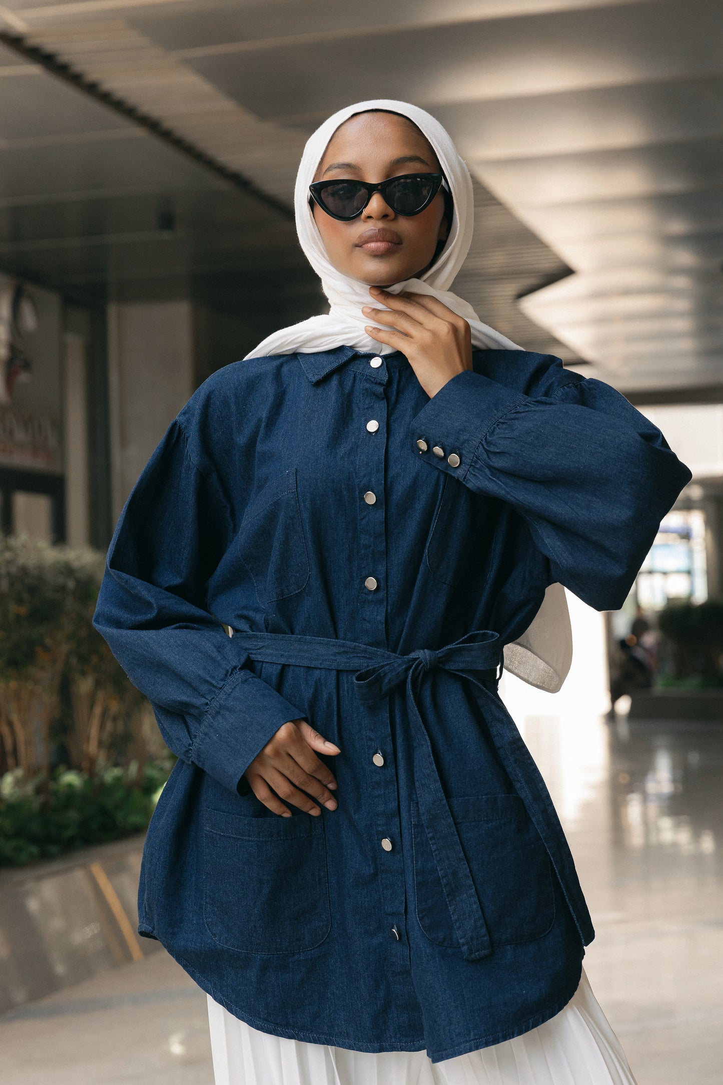 Belted Beauty Denim Shirt