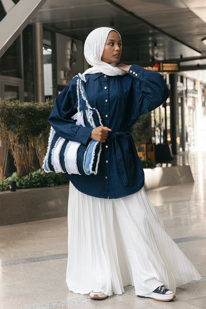 Belted Beauty Denim Shirt