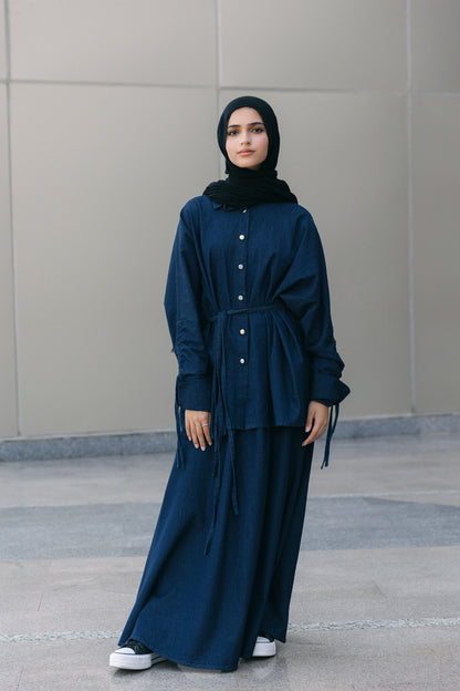 Edgy Elegance Denim Set