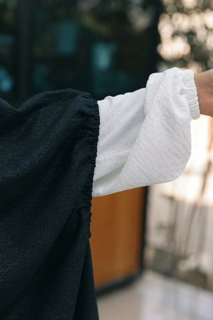 Oversize Semi Shimmery Cape - Black