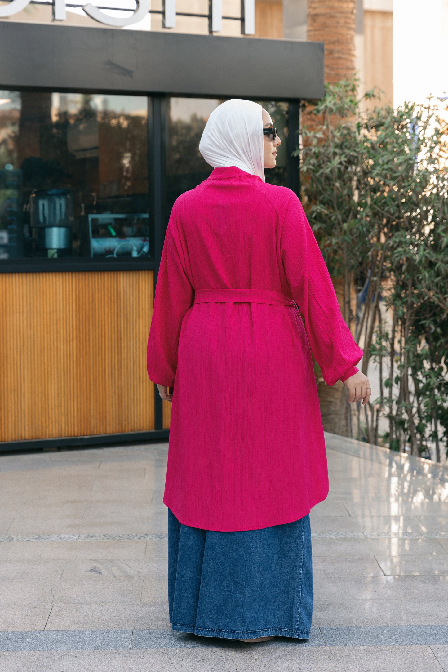 Balloons Sleeves Shirt - Fuchsia