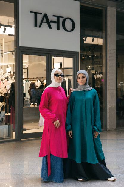 Balloons Sleeves Shirt - Fuchsia