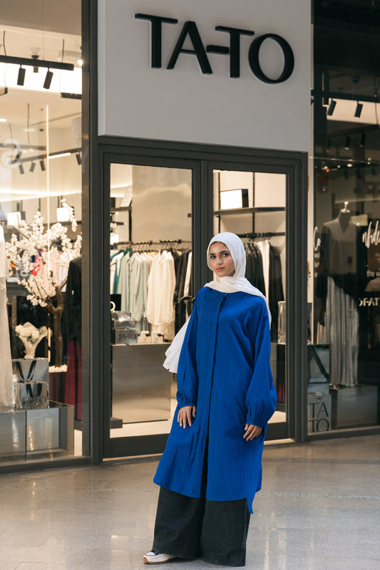 Balloons Sleeves Shirt - Blue