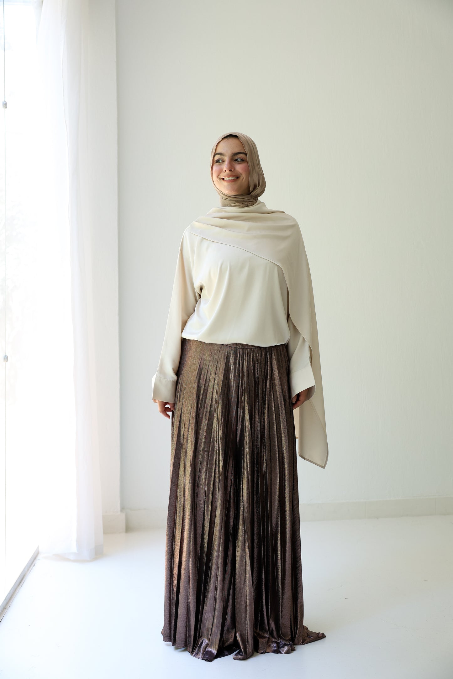 Silk Drape Top - Ivory