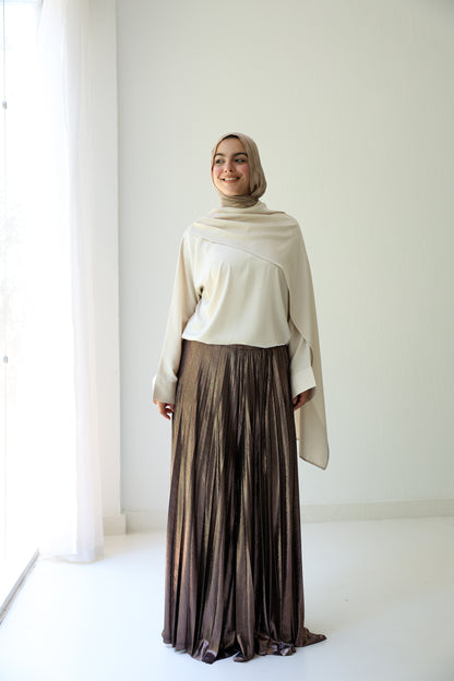 Silk Drape Top - Ivory