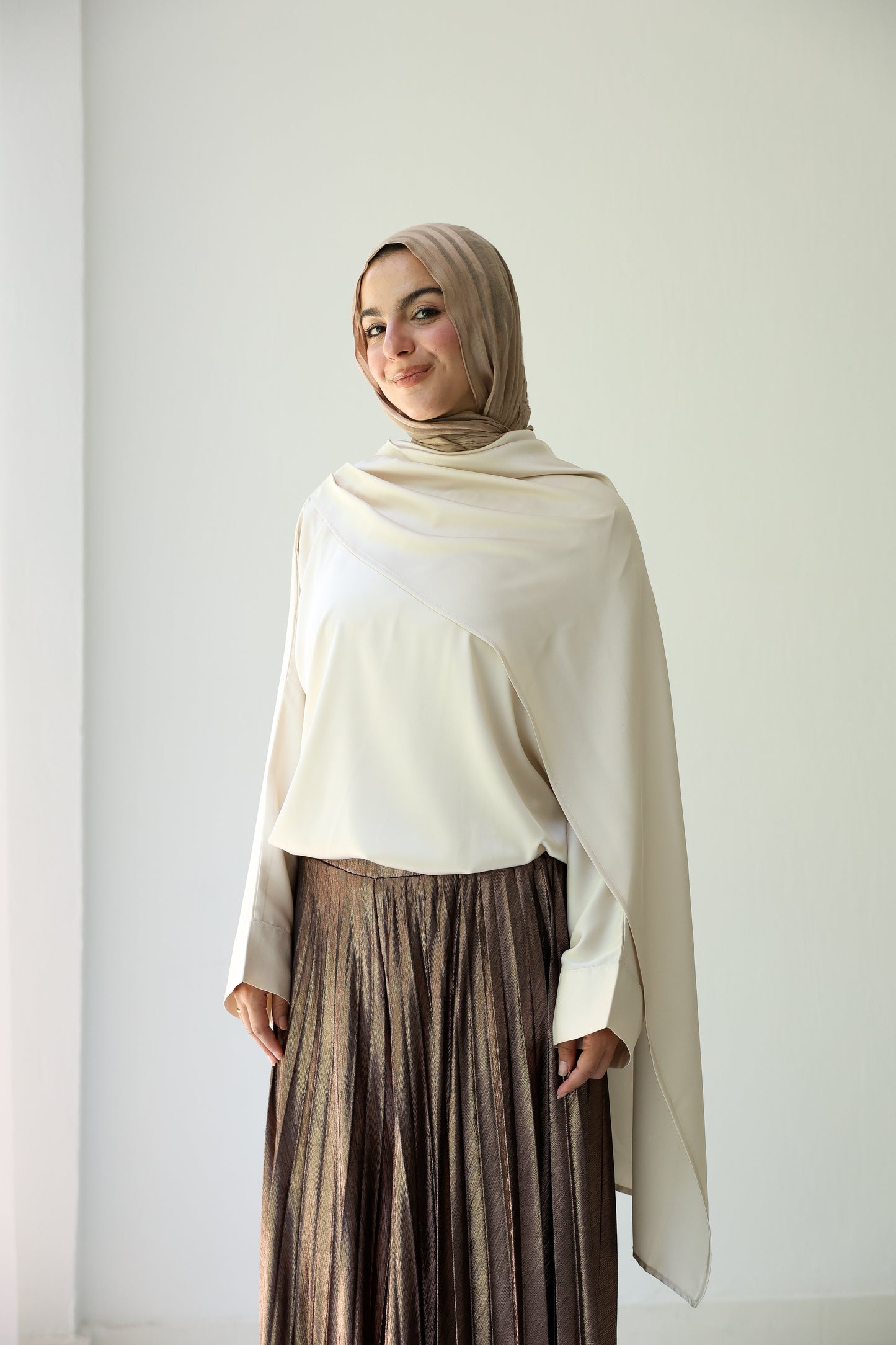 Silk Drape Top - Ivory