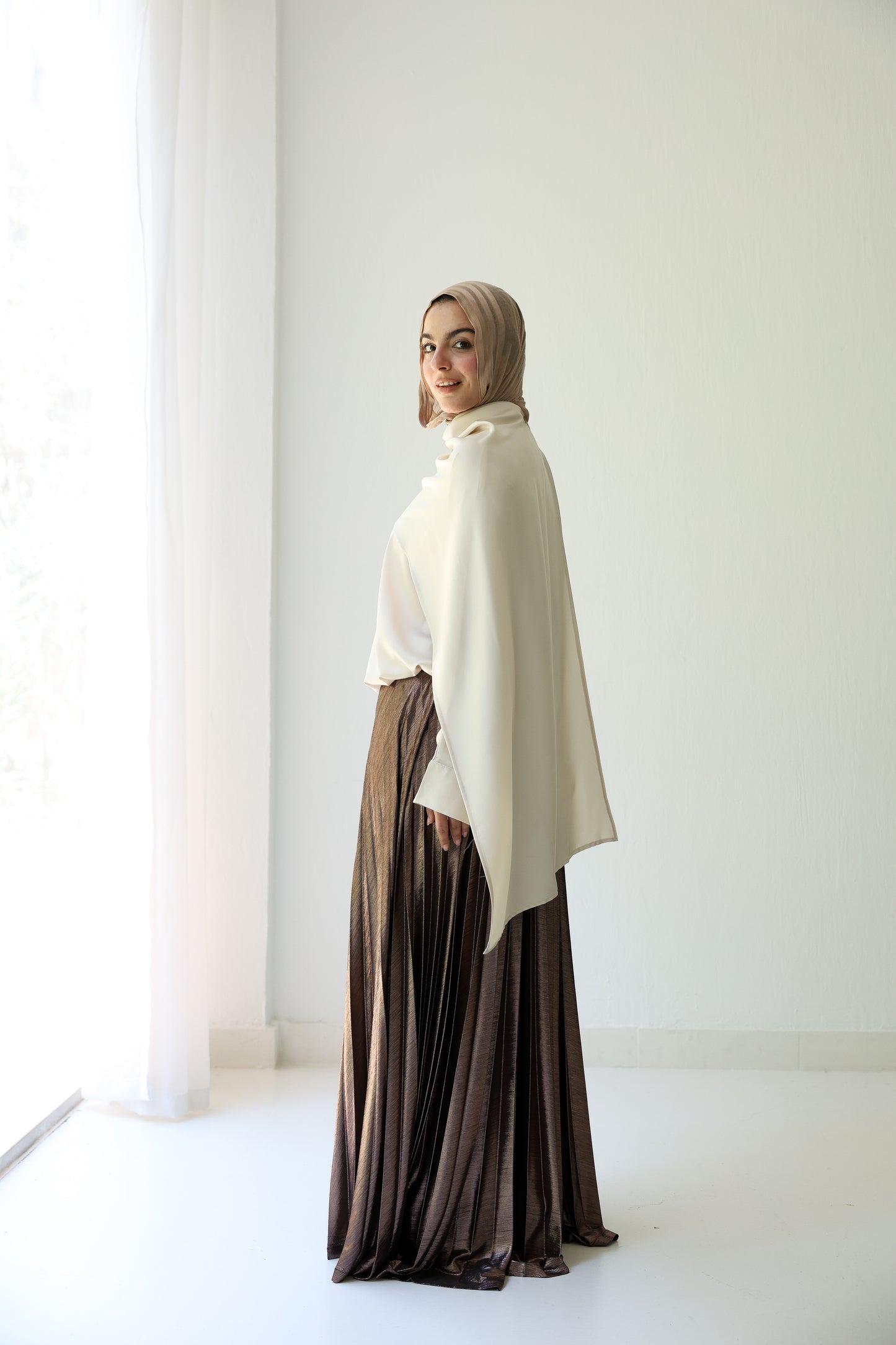 Silk Drape Top - Ivory
