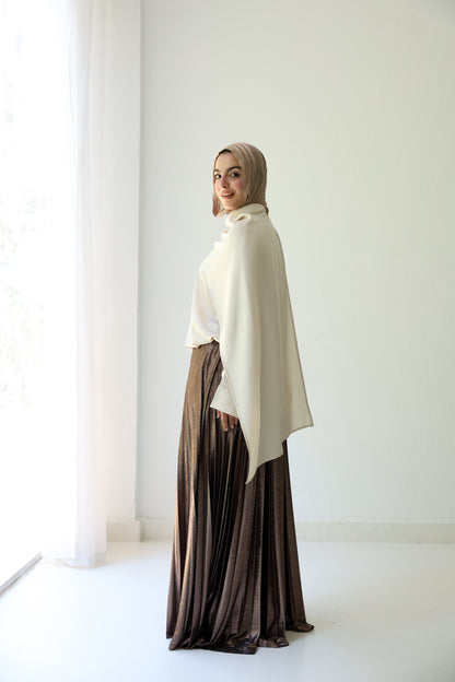Silk Drape Top - Ivory