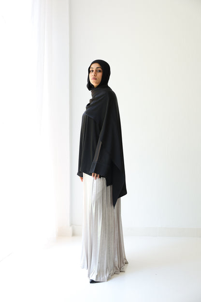 Silk Drape Top - Black