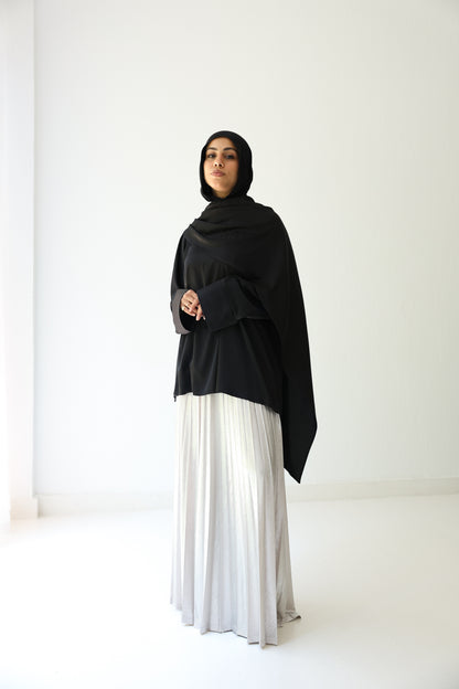 Silk Drape Top - Black