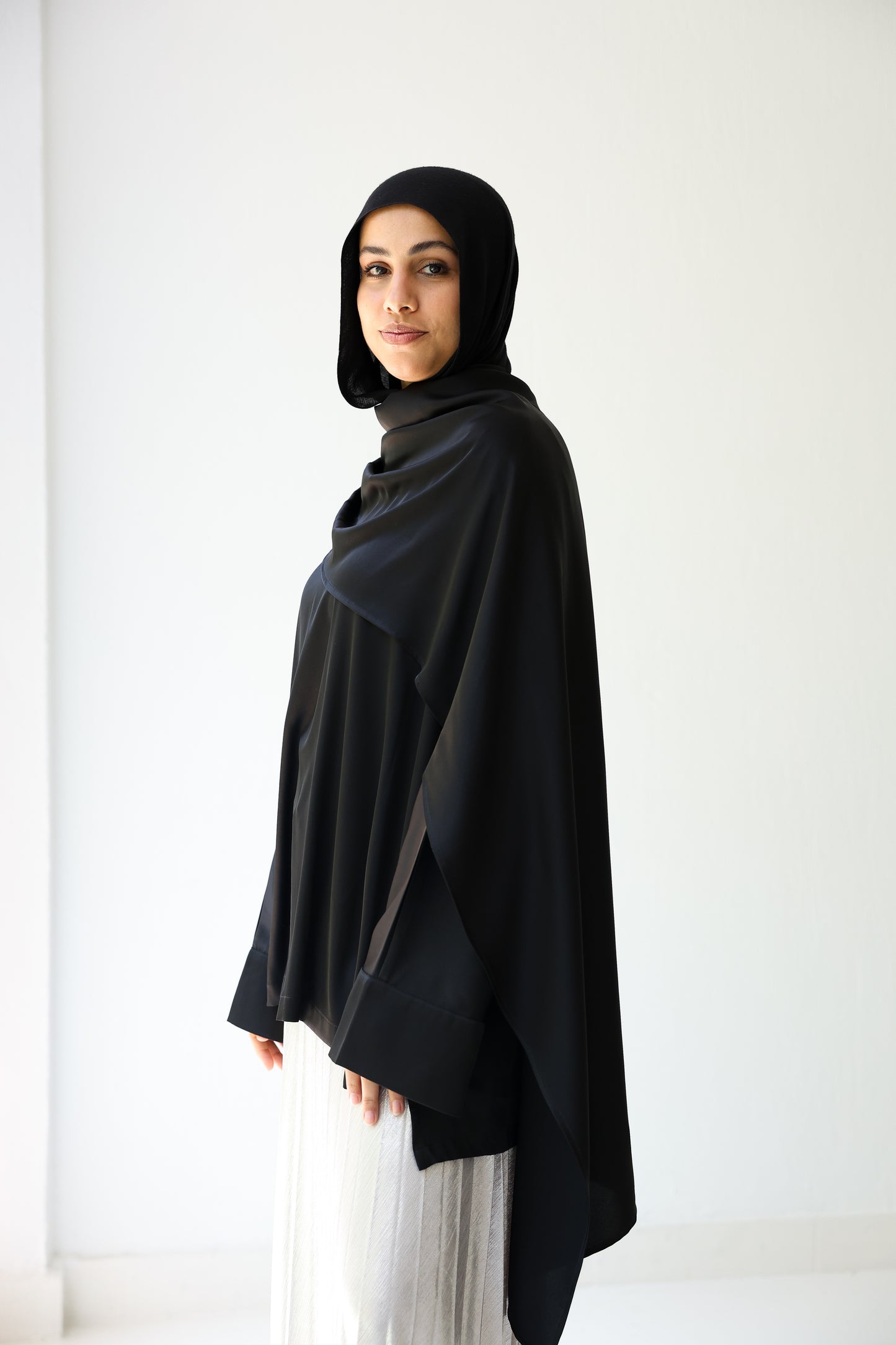 Silk Drape Top - Black
