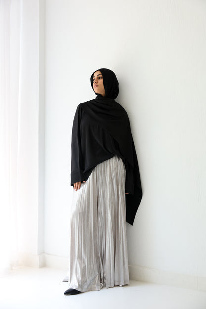Silk Drape Top - Black