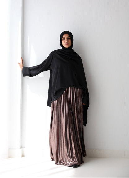 Shimmery Pleats Perfection - Champagne