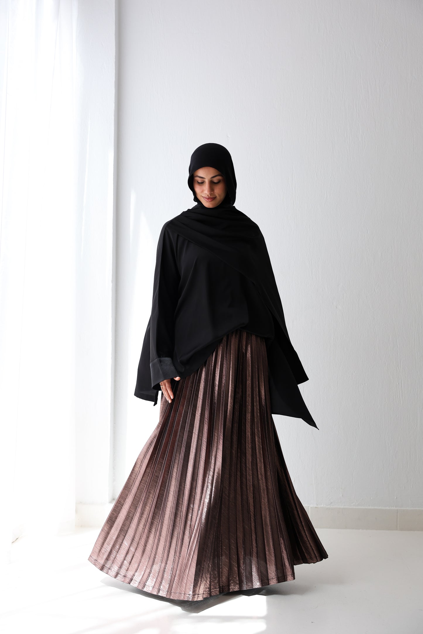 Shimmery Pleats Perfection - Champagne