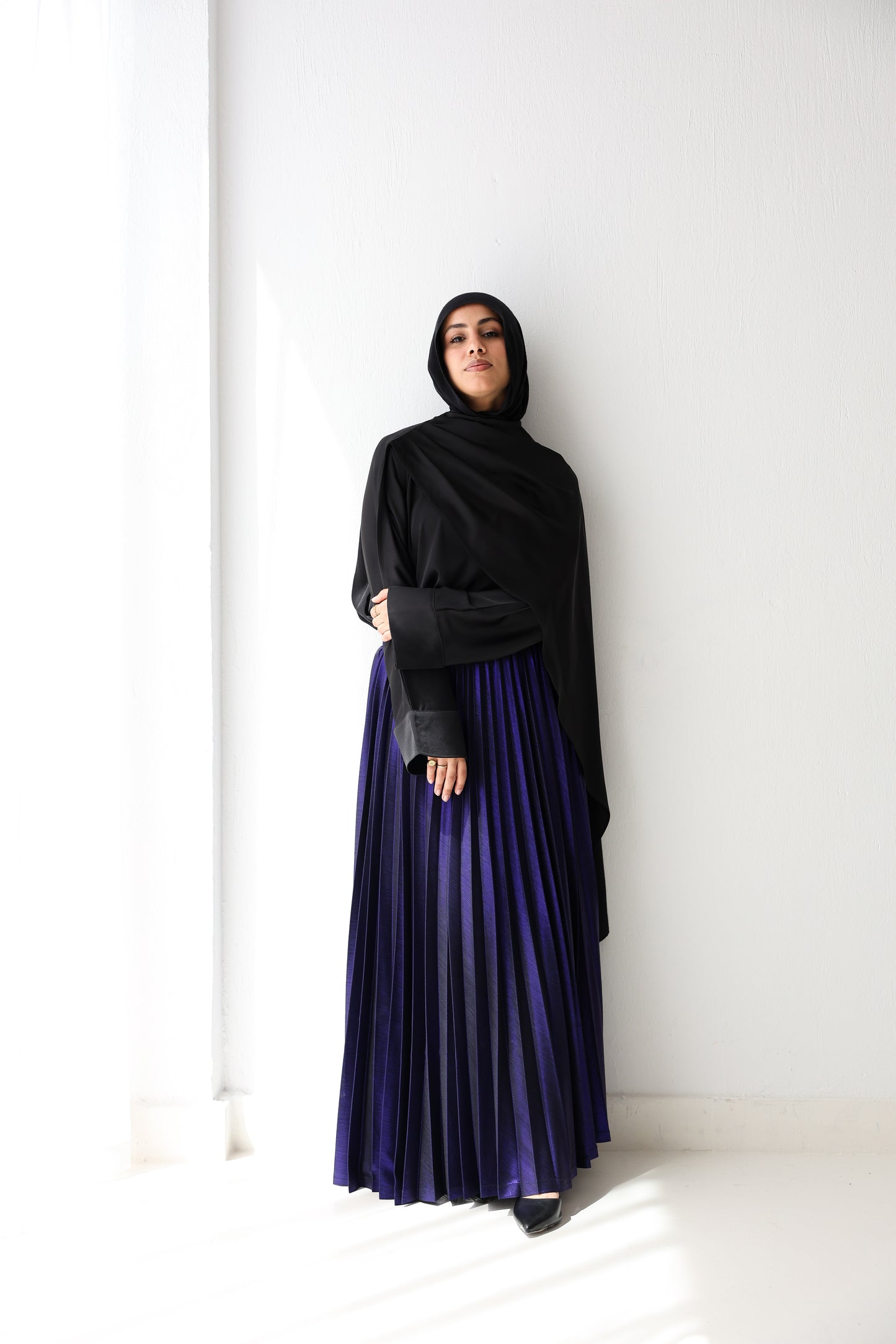 Shimmery Pleats Perfection - Purple