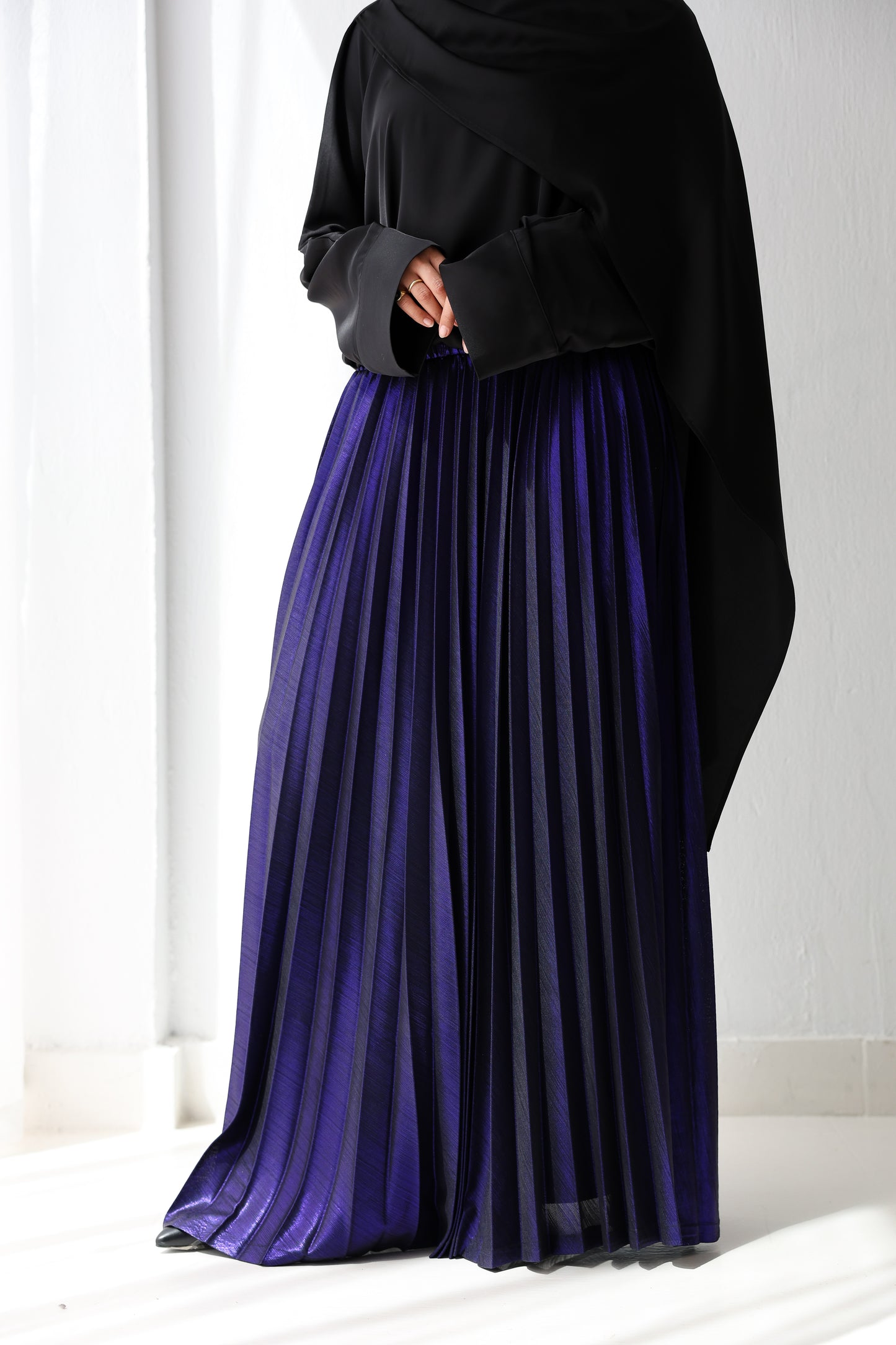 Shimmery Pleats Perfection - Purple