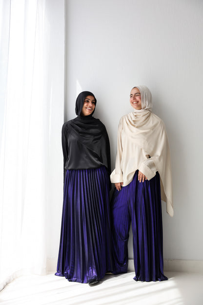 Shimmery Pleats Perfection - Purple