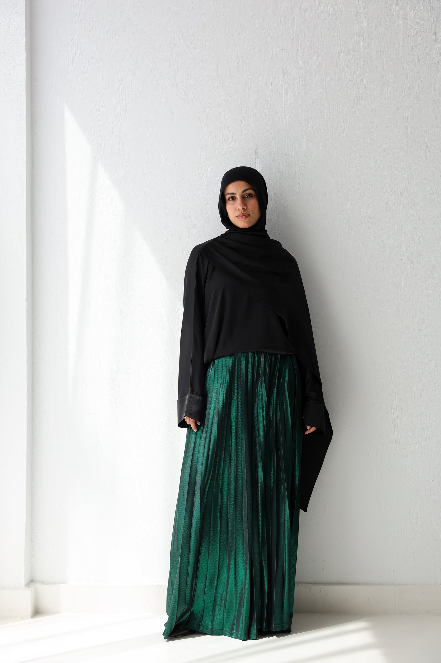 Silk Drape Top - Black