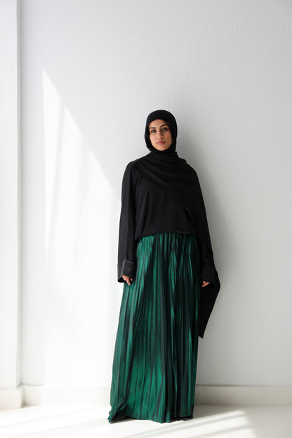 Silk Drape Top - Black