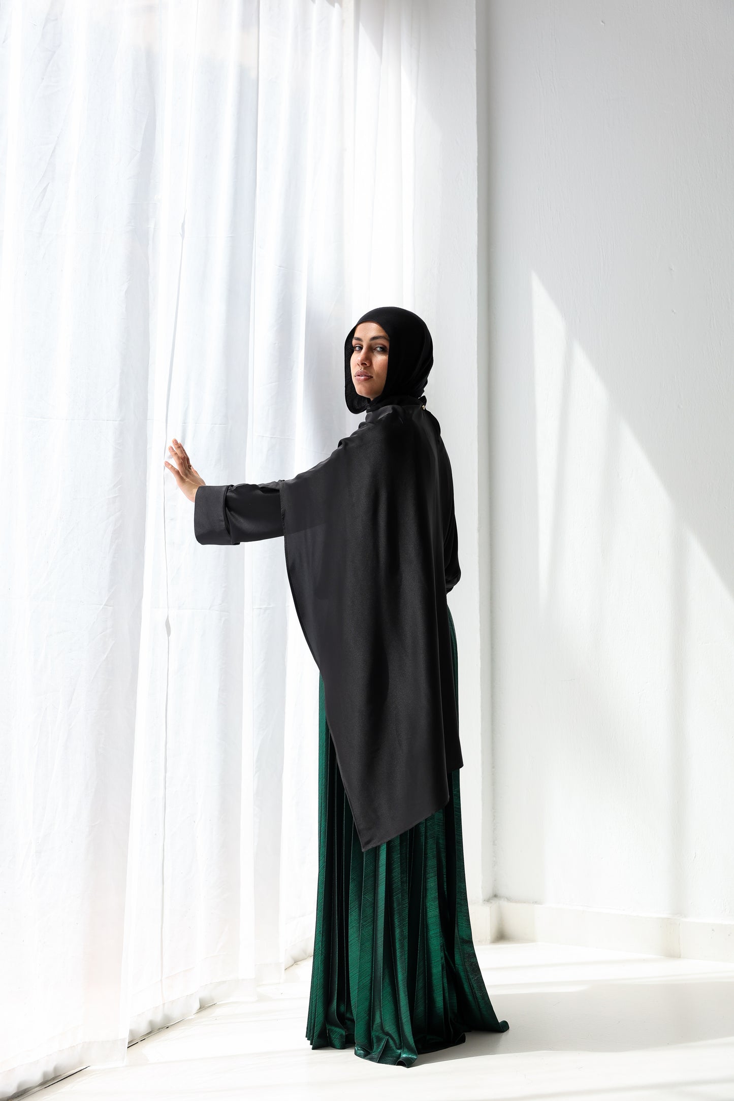 Silk Drape Top - Black