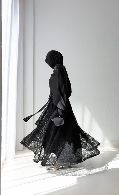 Cloche lace Skirt - Black