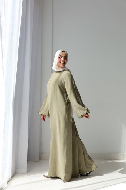 Linea Linen Jumpsuit - Olive