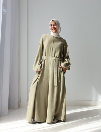 Linea Linen Jumpsuit - Olive