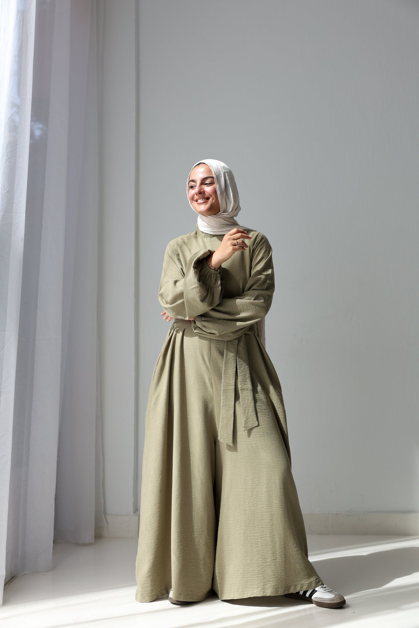 Linea Linen Jumpsuit - Olive