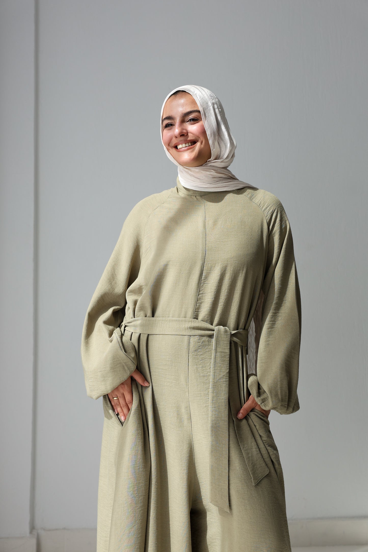 Linea Linen Jumpsuit - Olive