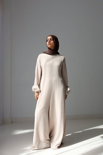 Linea Linen Jumpsuit - Beige