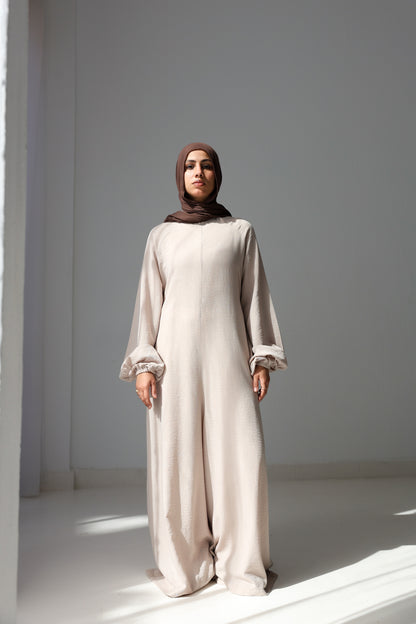Linea Linen Jumpsuit - Beige