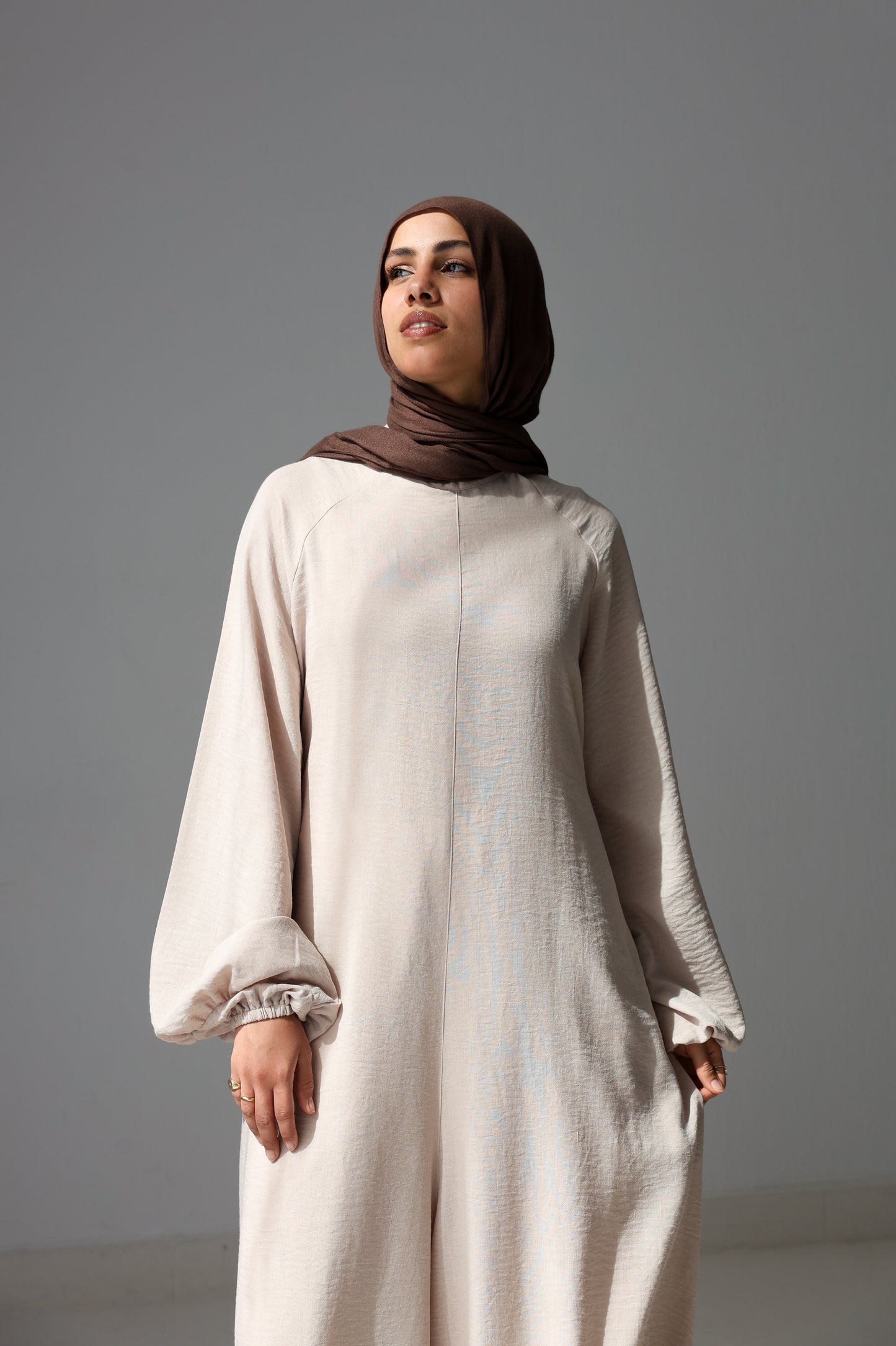 Linea Linen Jumpsuit - Beige
