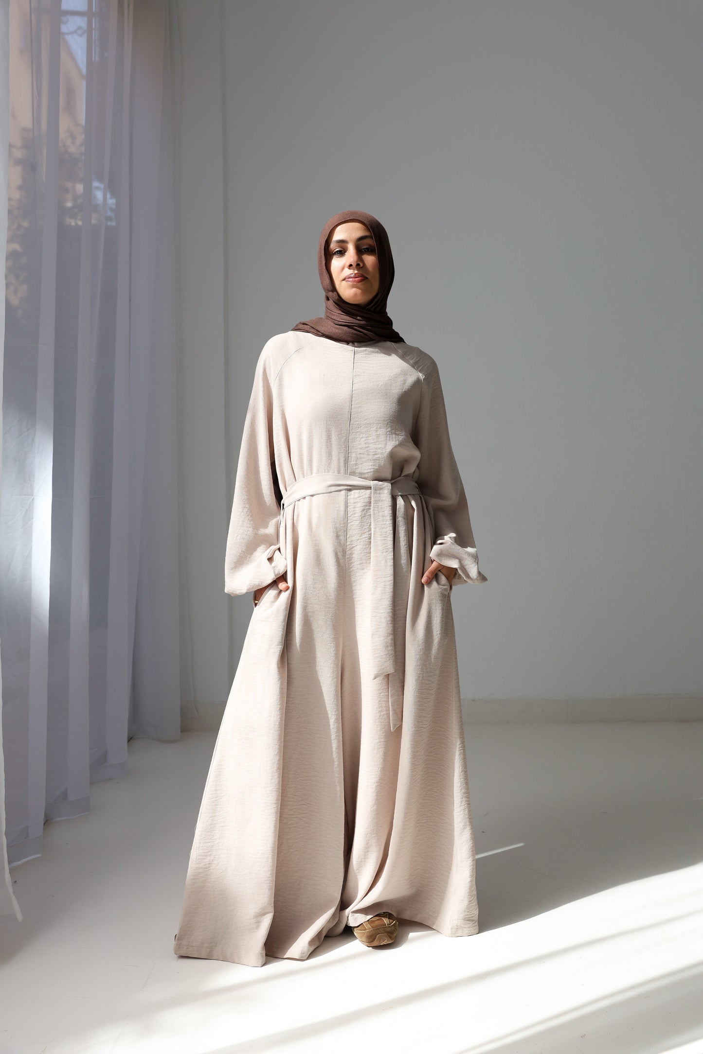 Linea Linen Jumpsuit - Beige