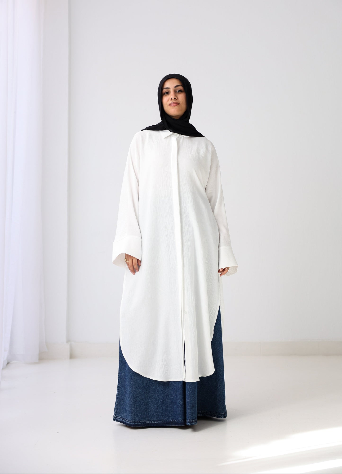 Long Slits Shirt - White