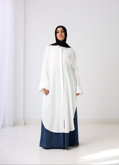 Long Slits Shirt - White