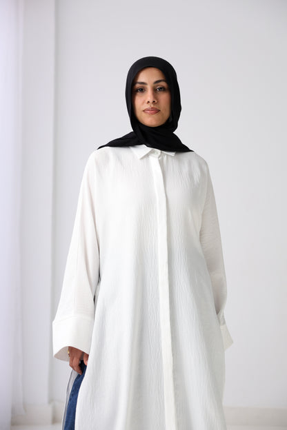 Long Slits Shirt - White