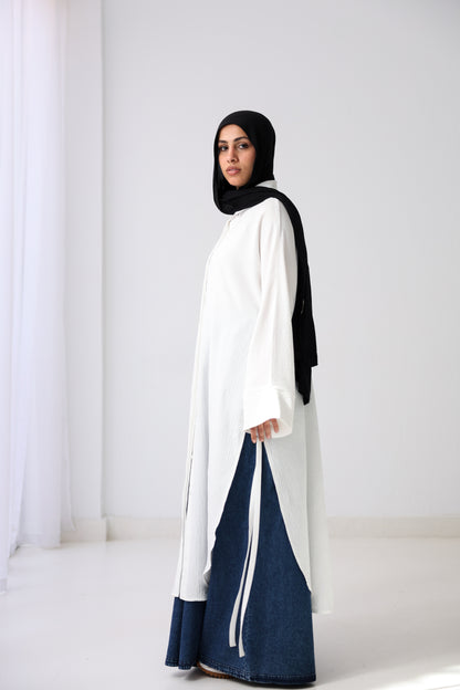 Long Slits Shirt - White