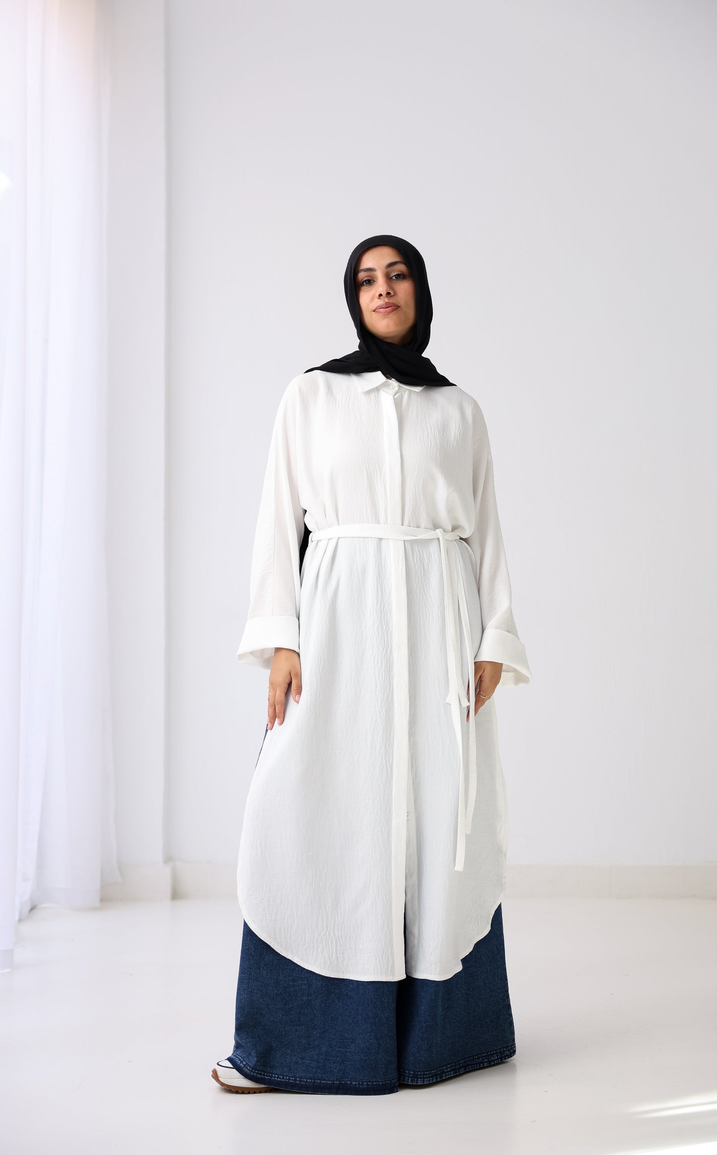 Long Slits Shirt - White