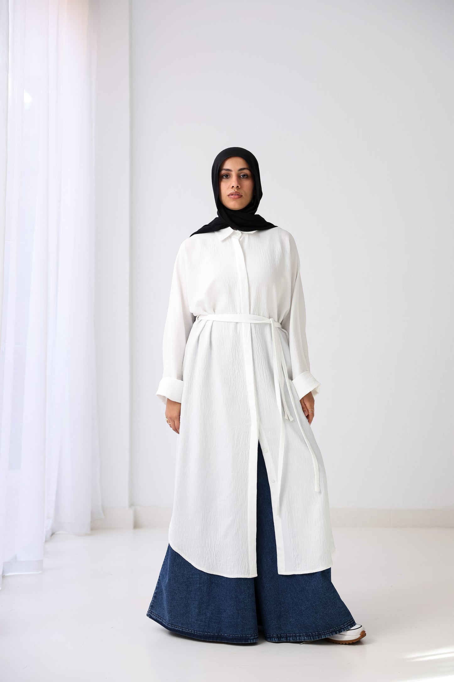 Long Slits Shirt - White