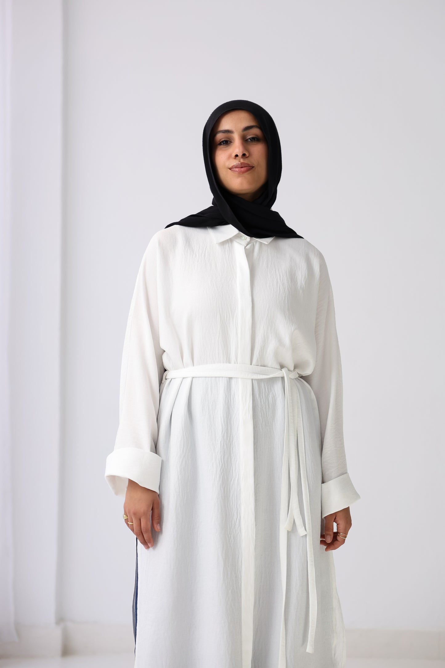 Long Slits Shirt - White