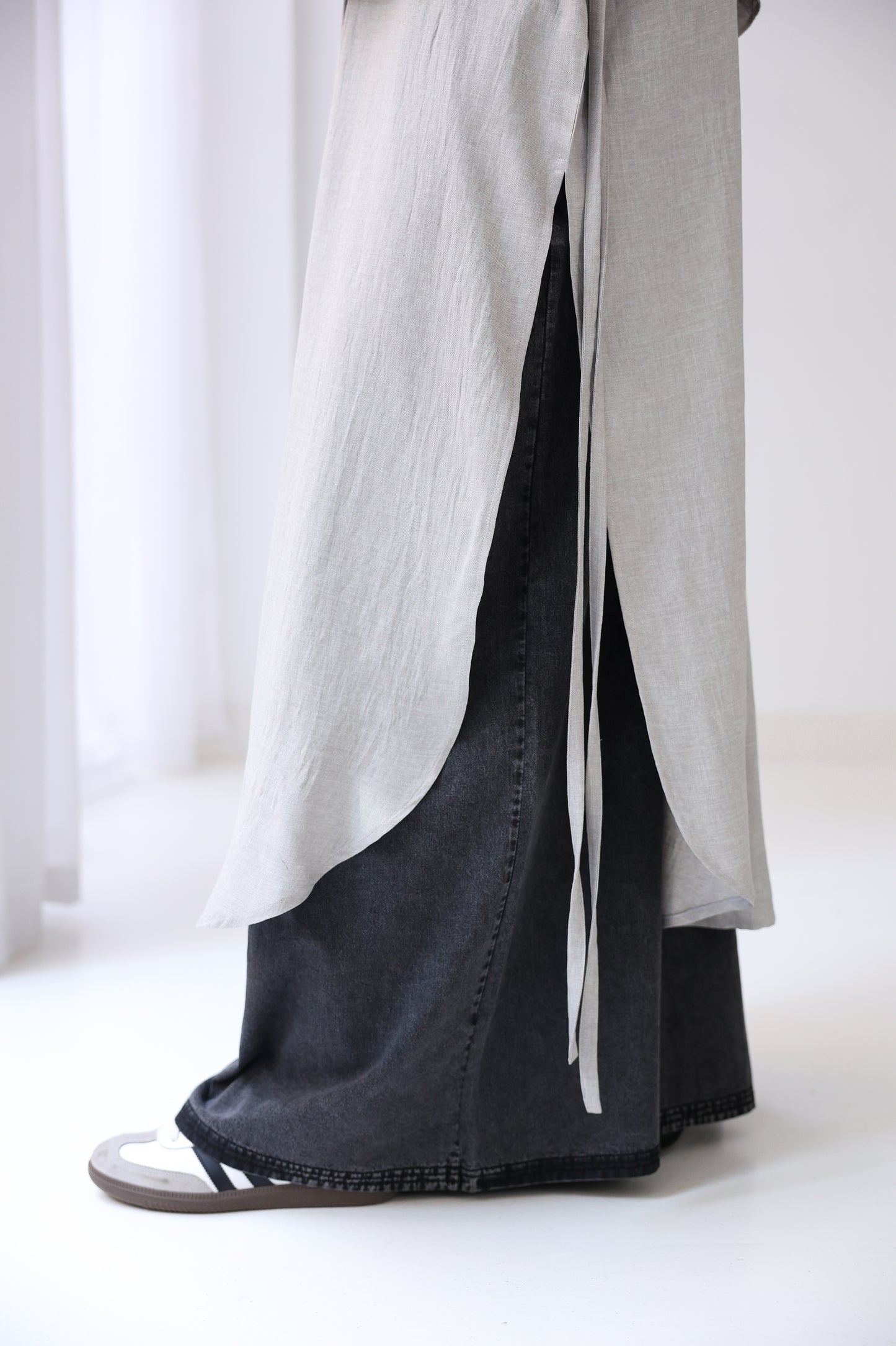 Long Slits Shirt - Grey