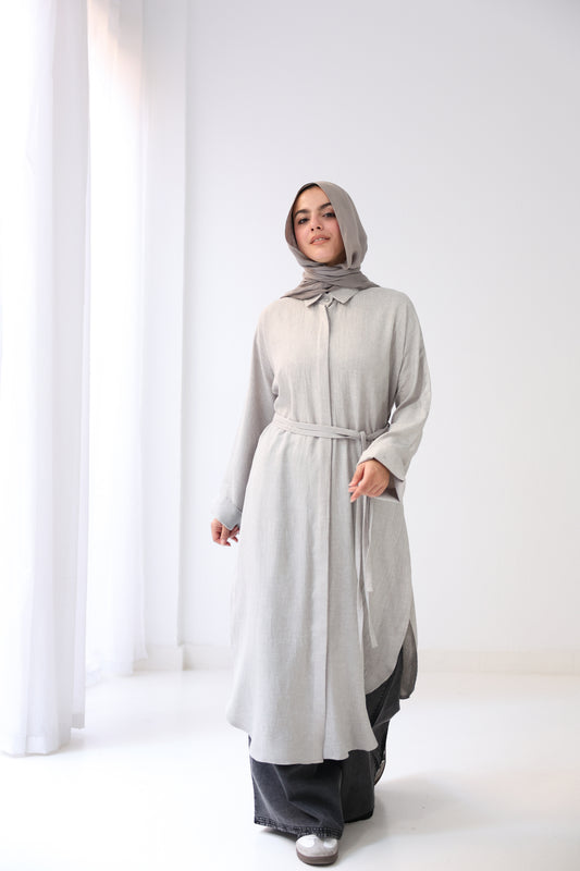 Long Slits Shirt - Grey