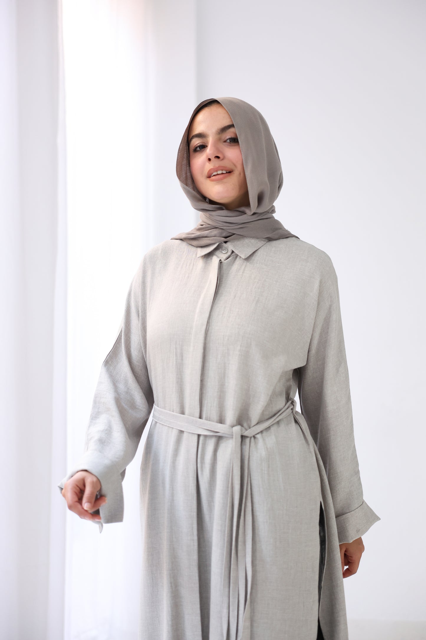 Long Slits Shirt - Grey