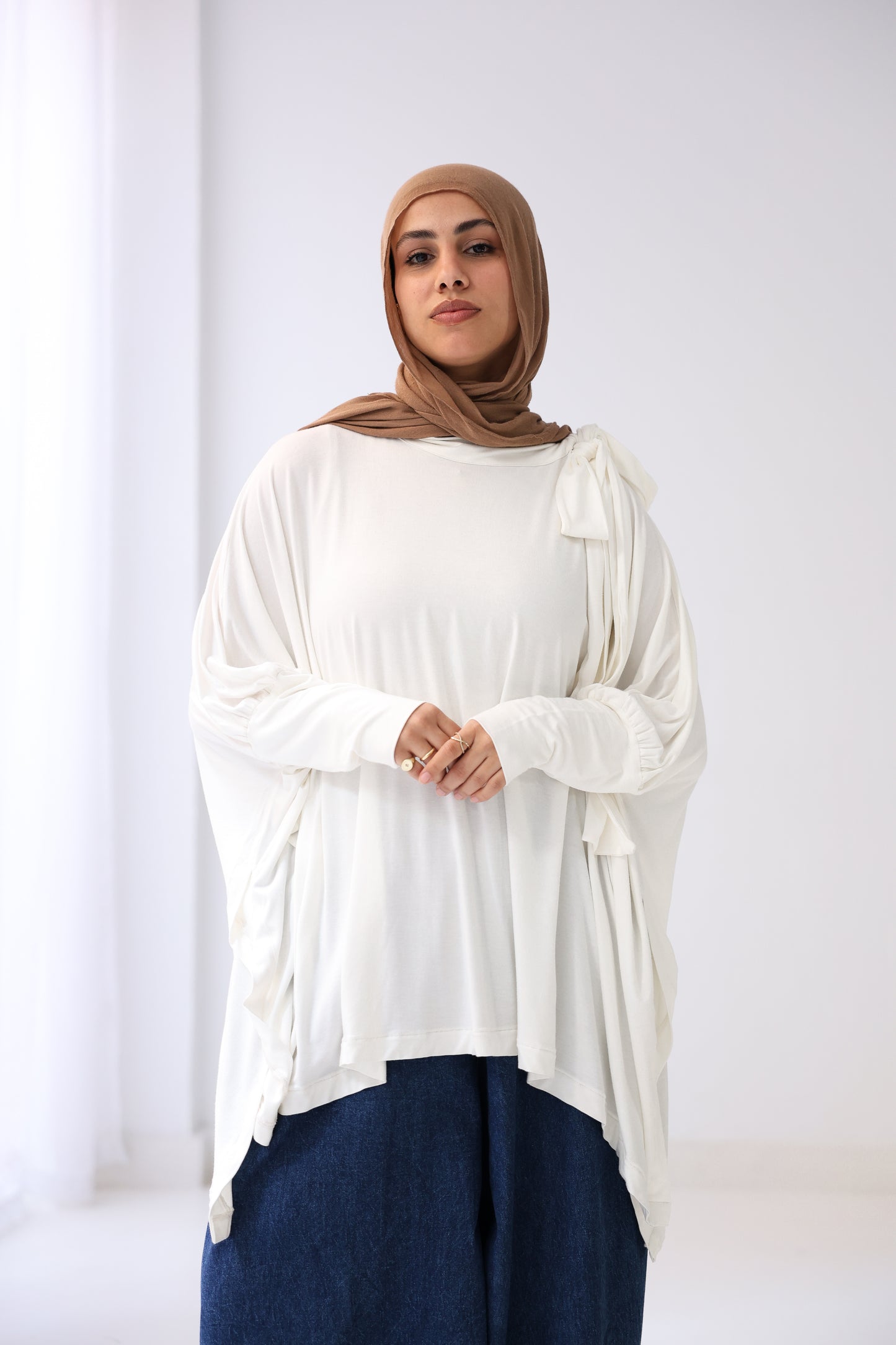 Belle Bow Tee - White