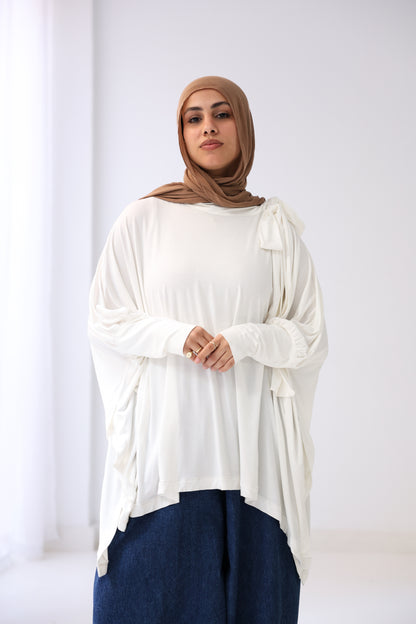 Belle Bow Tee - White