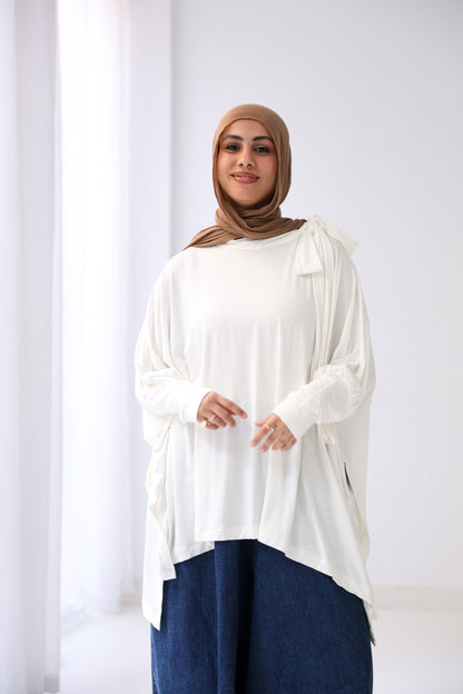 Belle Bow Tee - White